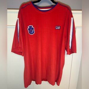 Vintage Fila soccer crest chain stitched oversized T-shirt